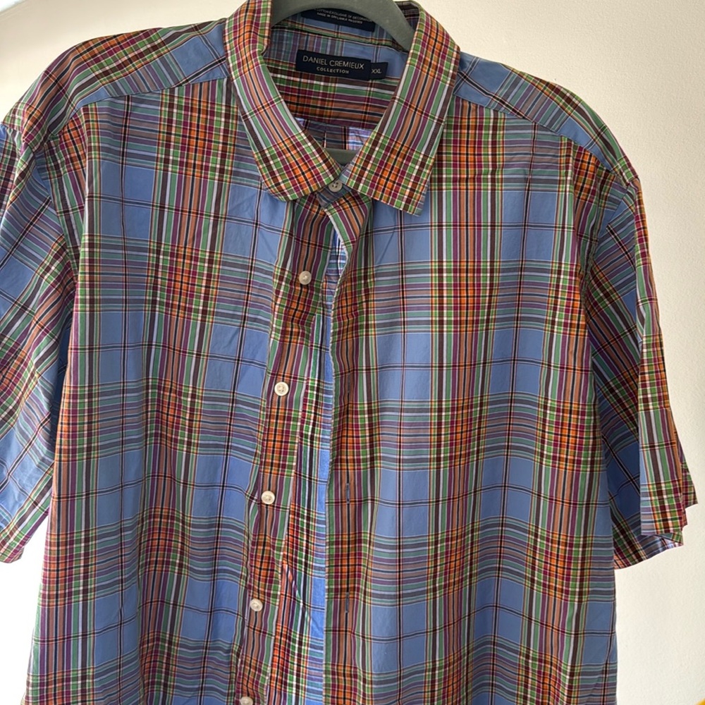 Daniel Cremieux Blue and Red Casual Button Down Shirt